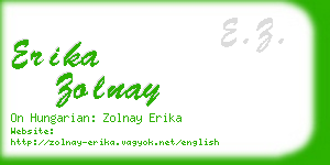 erika zolnay business card